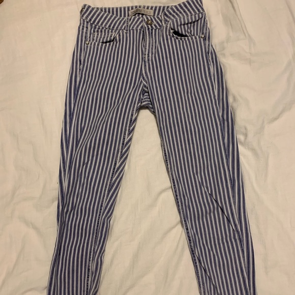 *NOT FOR SALE/SOLD* Zara striped jeans premium denim size 4 - Picture 1 of 7